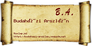 Budaházi Arszlán névjegykártya